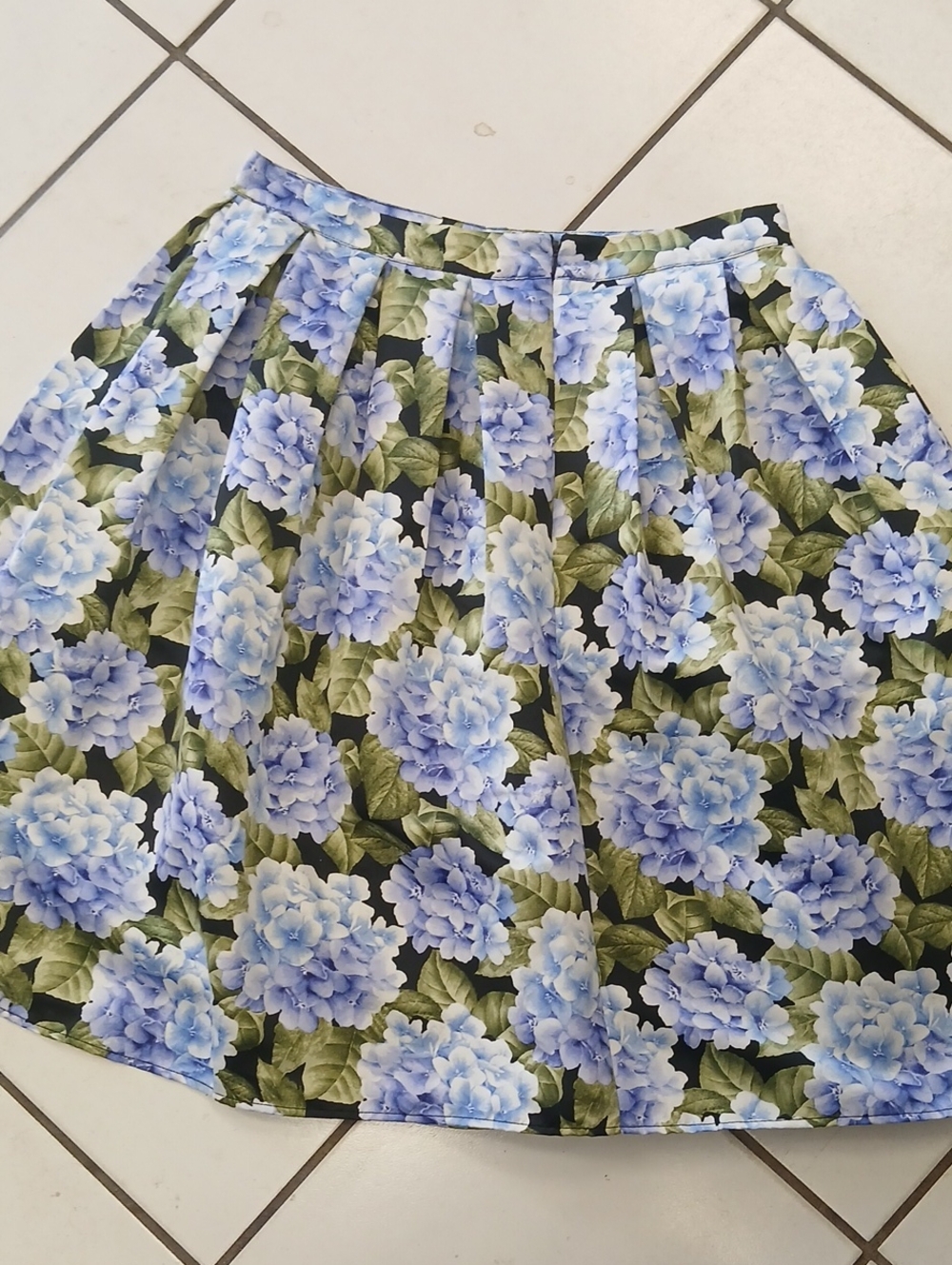 Forever 21 Blue Floral Circle Skirt